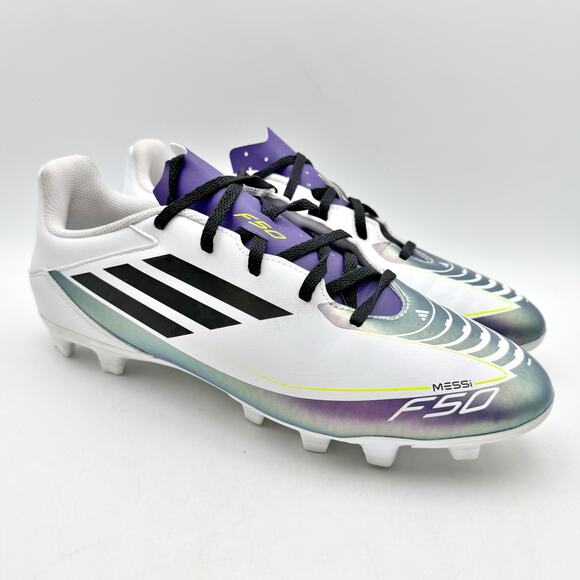 Adidas Mens F50 League FG Messi Soccer Cleats US 10.5 White Multi Athletic GUC main image 10